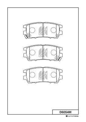 KASHIYAMA D6054MH Колодки дисковые задние! Mitsubishi Pajero/Montero 2.4-2.8TD 90-94