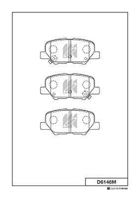 KASHIYAMA D6146M Колодки дисковые задние! Mazda 6, Mitsubishi Outlander 2.0/2.4i/2.2D 12>