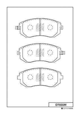 KASHIYAMA D7055MH D7055M-01 951 02 колодки дисковые п. Subaru Legacy 2.0i/2.5i 98-03/Impreza 2.0i/T WRX 01-03