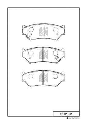 KASHIYAMA D9019MH D9019M-01 389 12=Y09-9019M колодки дисковые п. Suzuki Vitara 1.6i-1.9TD <98/GrandV 2.0/2.0TD <01