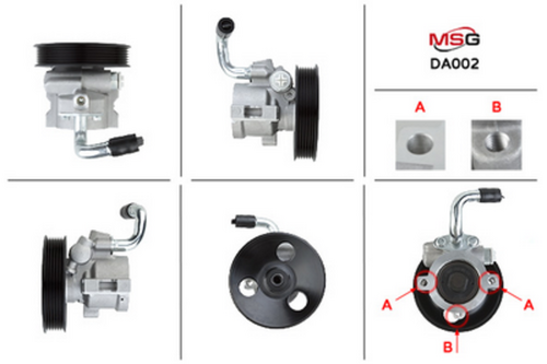 MSG DA002 Насос ГУР новый CHEVROLET AVEO 03-08, CHEVROLET LACETTI 03-,DAEWOO NUBIRA 97-07