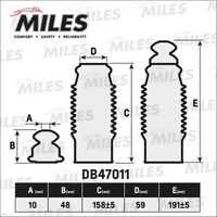 MILES DB47011 Сервисный комплект (ПЫЛЬНИК и отбойник на 1 амортизатор)