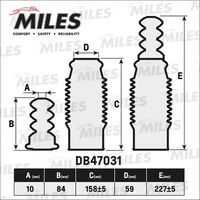 MILES DB47031 Пыльник+отбойник (К-Т на 1 амортизатор) унив.