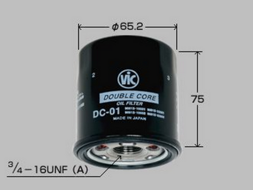 VIC DC-01 Масляный фильтр с двойным клапаном3s, 4s, 5s, 1zz, 1nz, 4a, 5a, 7a, 2e, 3e, 4e, 5e, 4k, 5k, 1sz