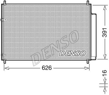 DENSO DCN50041 Радиатор кондиционера! Toyota Auris 1.4/1.6 07>