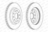 FERODO DDF1223 Диск тормозной AUDI A3 03-/SKODA OCTAVIA/VW GOLF/JETTA '