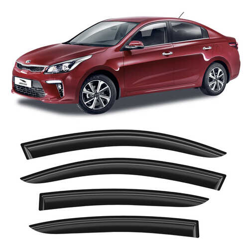 VORONGLASS DEF00889 Дефлектор накладной 4 шт VORON GLASS KIA RIO IV седан 2017- серия SAMURAI VORO