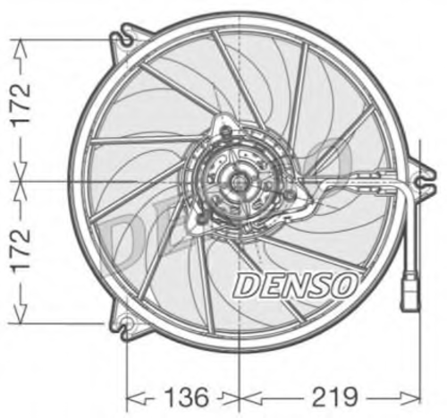 DENSO DER21006 Вентилятор охлаждения! Peugeot 206 1.1-2.0 98>