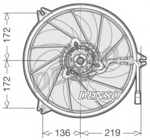 DENSO DER21009 Вентилятор охлаждения! Peugeot 206 all 98>