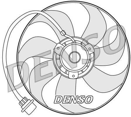 DENSO DER32001 Вентилятор охлаждения! Audi A3 1.8T/1.9TDi 96>, VW Golf 1.6-2.0 97-06