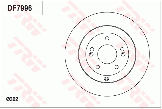 TRWLUCAS DF7996 Диск тормозной з.! Hyundai Santa Fe, Kia Sorento 2.0-2.4i/CRDi 09>