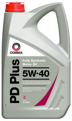 COMMA DPD5L 5W40 PD PLUS (5L) масло моторное! синт. ACEA C3,API SМ/CF, VW 505.01, MB 229.31, BMW LL-04