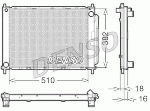 DENSO DRM23100 Радиатор системы охлаждения! МКПП Renault Clio III/Modus 1.5DCi 05>