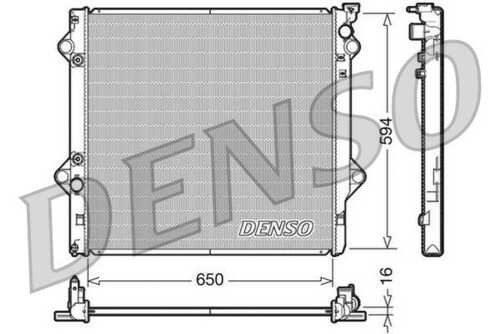 DENSO DRM50036 Радиатор системы охлаждения! АКПП Toyota Land Cruiser 4.0 03>