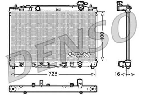 DENSO DRM50041 Радиатор системы охлаждения! Toyota Camry 2.4 07>