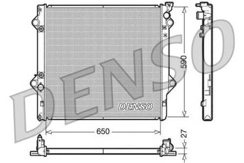 DENSO DRM50047 Радиатор системы охлаждения! АКПП Toyota Land Cruiser 4.0 03>