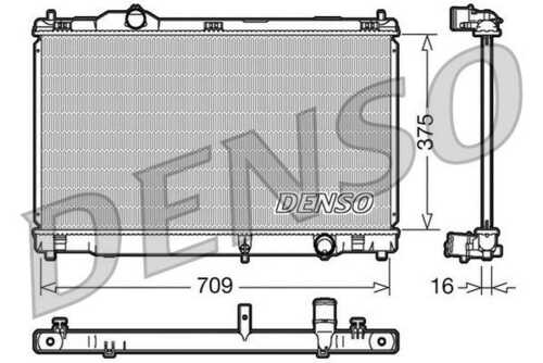 DENSO DRM51001 Радиатор системы охлаждения! Lexus IS250 2.5 V6 05>