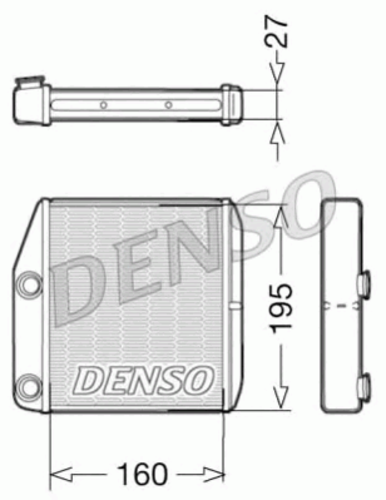 DENSO DRR09075 Радиатор печки! Fiat Grande Punto All 05>