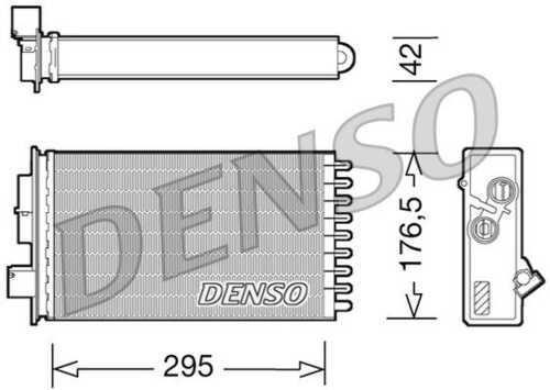 DENSO DRR12022 Радиатор отопителя! 295x176,5x42mm IVECO EuroCargo