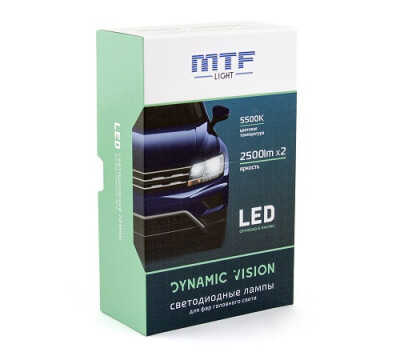 MTF DV01K5 Светодиодные лампы Light, серия DYNAMIC VISION LED, H1, 28W, 2500lm, 5500K, кулер, 2шт.