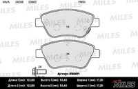 MILES E100071 Колодки тормозные дисковые