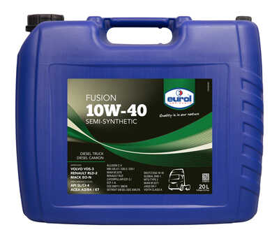 EUROL E100113 - 20L Масло мот FUSION 10W-40 SYNTHETIC SL/CI-4+ 20Л