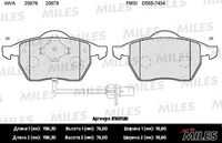 MILES E100120 Колодки передние (AUDI 100/A6 (C4)) (С датчиком);Колодки тормозные