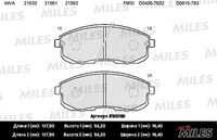 MILES E100150 Колодки тормозные передние с датчиком износа