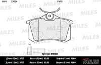 MILES E110004 Колодки тормозные дисковые;Колодки тормозные AUDI 96-/CITROEN 99-/RENAULT 98-/PEUGEOT 00-/VW 95- задние