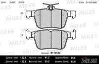 MILES E110524 Колодки тормозные AUDI A3/SKODA KODIAQ/VW GOLF/PASSAT/TIGUAN 12-зад. SemiMetallic