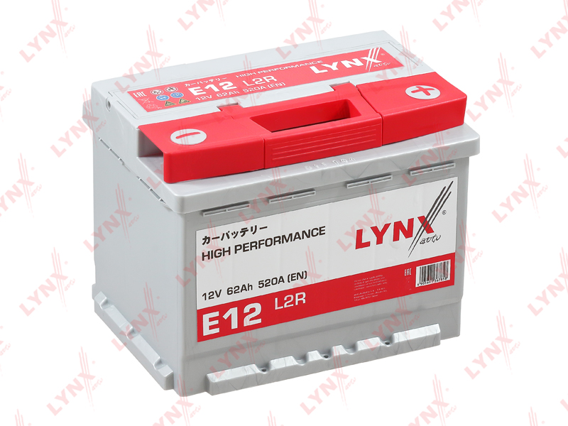 LYNX E12 Аккумулятор B13, 12V, EN520A, 62Ah, 0 (-+), L242, B175, H190, A ALFA ROMEO, AUDI, BENTLEY, BMW