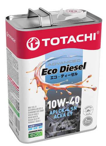 TOTACHI E1304 Eco Diesel CK-4 10W40 (4L) масло моторн.! API CK-4/CJ-4/SN, ACEA E9, MB 228.31, VDS 4, RLD-3