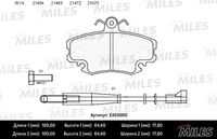 MILES E400000 Колодки тормозные RENAULT LOGAN 04-/SANDERO 08-/CLIO 91- передние с датчиком