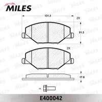MILES E400042 Колодки тормозные дисковые