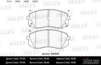 MILES E400055 Колодки тормозные HYUNDAI IX35 10-/KIA SPORTAGE 10-/CARENS передние LOWMETALLIC (10702070/14