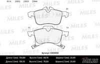 MILES E400058 Колодки тормозные OPEL ASTRA G/H/ZAFIRA A передние LOWMETALLIC (10702070/190120/0012193/1)