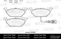 MILES E400061 Колодки тормозные AUDI A3 >03/VW G4/G5/SKODA OCTAVIA 1.4/1.6/1.9D передние