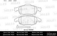 MILES E400093 Колодки тормозные (СМЕСЬ LOW-METALLIC) передние (CITROEN BERLINGO II, PEUGEOT PARTNER TEPEE) (БЕЗ да;Колодки тормозные передние