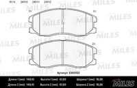 MILES E400103 Колодки тормозные (Смесь Low-Metallic) CHEVROLET CAPTIVA/OPEL ANTARA 2.0D/2.4/3.2 07- передн