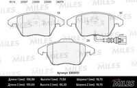 MILES E400131 Колодки тормозные AUDI A3/VW G5/PASSAT 06>/TOURAN/CADDY 04> пер. LOWMETALLIC (10702070/18111