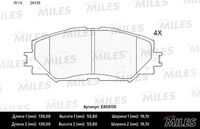 MILES E400135 Колодки тормозные (СМЕСЬ LOW-METALLIC) TOYOTA AURIS 1.4-1.6 07-/COROLLA 1.4 07-/RAV 4 06- передние