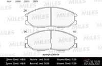 MILES E400138 Колодки тормозные HYUNDAI H-1/SANTA FE/TRAJET/SSANGYONG REXTON 01- передние