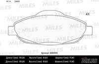 MILES E400145 Колодки тормозные (СМЕСЬ LOW-METALLIC) передние (PEUGEOT 3008, 308) (БЕЗ датчика + болты)