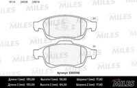 MILES E400146 Колодки тормозные дисковые;Колодки тормозные RENAULT DUSTER 10-/FLUENCE 10-/MEGANE III 08- передние