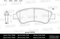 MILES E400152 Колодки тормозные (Смесь Low-Metallic) передние (CITROEN BERLINGO, C3 I-II, C4, PEUGEOT 206-