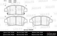 MILES E400210 Колодки тормозные передние TOYOTA COROLLA/PRIUS/YARIS 1.0-1.6