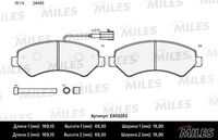 MILES E400283 Колодки тормозные (НОВАЯ смесь) передние (CITROEN JUMPER/FIAT DUCATO/PEUGEOT BOXER 06- (250) R16) (С