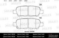 MILES E410008 Колодки тормозные (СМЕСЬ LOW-METALLIC) задние (INFINITI EX, FX, G, M, NISSAN QASHQAI, MURANO (Z50, Z;Колодки тормозные NISSAN X-TRAIL/QASHQAI/TIIDA/INFINITI FX/RENAULT KOLEOS задние