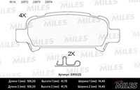 MILES E410225 Колодки тормозные SUBARU FORESTER 97- IMPREZA 98- LEGACY 98- OUTBACK 00- задние;Колодки тормозные задние