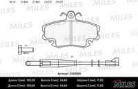 MILES E500000 Колодки тормозные RENAULT LOGAN 04-SANDERO 08-CLIO 91- пер. с дат. Ceramic;Колодки тормозные передние с датчиком